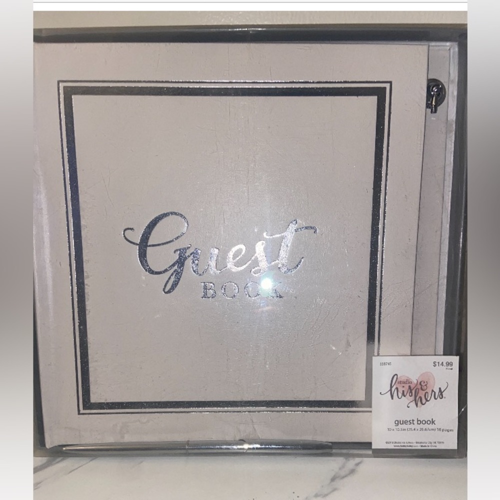 Wedding Guest Book Set With pen